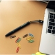 Bolígrafo USB 8 gb de aluminio tinta de escritura negra