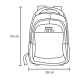 Mochila con ruedas, compartimentos central y frontal para laptop, nylon.
