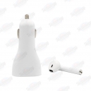 Cargador de auto o coche con manos libres blanco