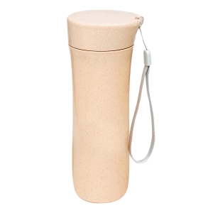 Termo ESPIGA fibra de trigo biodegradable c-cuerda colgante. Libre de BPA