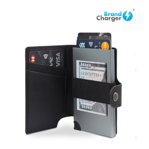 Billetera cuero Wally Porto 9 tarjetas Protección RFID Brand Charger