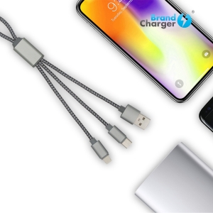 Cable de carga Trident tres entradas USB a Micro Lightning Tipo C