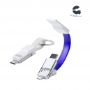 Cargador sincronizador Urano 3 en 1 tipo C y dual micro USB lightning