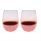 Set de 2 vasos de cristal ROSE