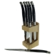 Set de 6 cuchillos Sorrento Mango de plástico negro en base de madera