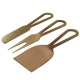 Quesera de madera de acacia Verona 3 palitas queso y mango de metal