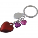 Llavero metálico con figuras de corazones para regalos y ceremonias