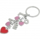Llavero metálico esmaltado de letras LOVE y corazón para regalo de pareja