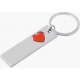 Llavero metálico con figura de corazón color rojo Ideal para recuerdos