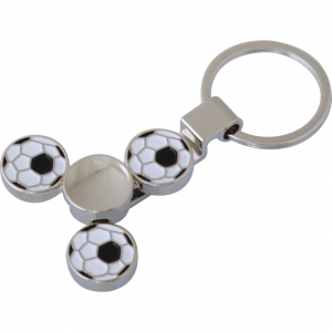 Llavero metálico con spinner integrado de figuras en forma de balones