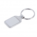 Llavero metálico circular doble vista con placas de aluminio
