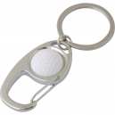 Llavero metálico con figura de pelota de golf Color gris