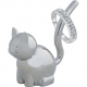 Porta anillos metálico con forma de gato Para dama