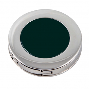 Portabolsas metálico con placa de aluminio color negro Para dama