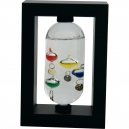 Termómetro de Galileo en base de madera altura 145 cm Color negro