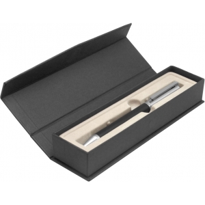 Bolígrafo pluma Sirio de metal negro con acero