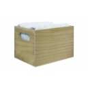 Set toallero con estuche de madera y 4 toallas 30 x 30 cm
