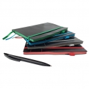 Libreta con filos de color a juego con pluma