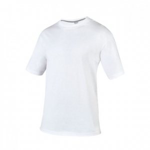Playera cuello redondo con manga corta color blanco talla CH