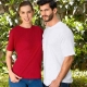 Playera cuello redondo con manga corta color rojo talla G