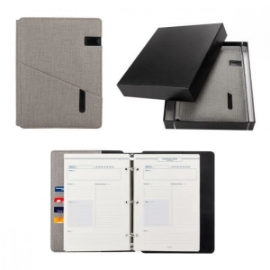 Agenda semanal USB de 4 GB en curpiel
