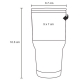 Termo tipo Yeti KAO de 580 ml con popote