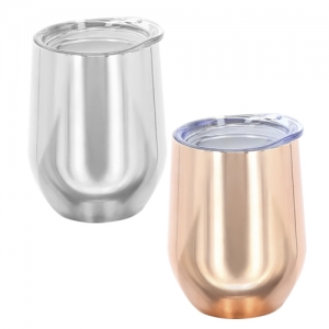 Taza termo doble pared con tapa transparente