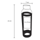 Cilindro o ánfora de vidrio 570 ml con funda de silicón