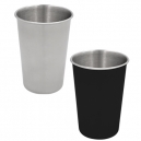 Vaso de acero CUP 480 ml plata o negro sin tapa