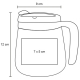 Taza térmica doble pared Bilbao 365 ml antiderrame