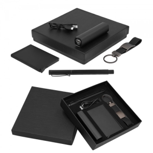Set ejecutivo MENCH llavero pluma powerbank tarjetero