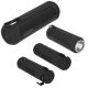 Bocina bluetooth rubber con placa AOKI con radio FM y lámpara