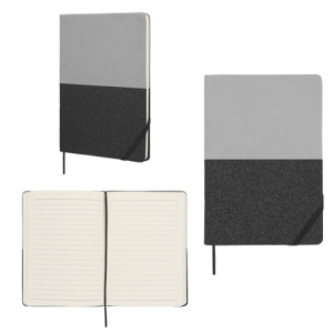 Libreta SPLIT 21 x 14 y medio cm acabado glitter y resorte