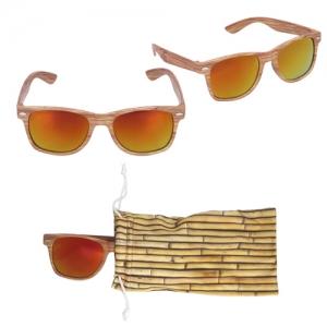 Lentes CARIBE tipo madera funda y protección UV