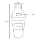 Shaker de acero con rubber exterior TONIC 540 ml