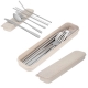 Set de cubiertos GODIN con estuche de trigo