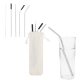 Popotes de acero reutilizables DRINK 4 piezas con funda