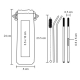 Popotes de acero reutilizables DRINK 4 piezas con funda