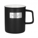 Taza VERANDA 375 ml con placa de metal para grabado