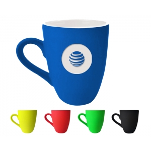 Taza rubber bitono 12 Oz grabable con láser