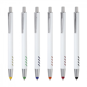 Bolígrafo pluma Forli aluminio detalles de color Touch