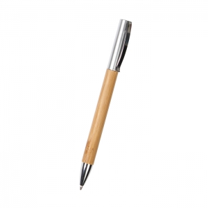 Bolígrafo pluma bamboo Lorca con tapa y punta de metal
