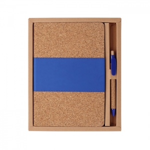Set de libreta y bolígrafo o pluma de corho y PU