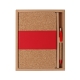 Set de libreta y bolígrafo o pluma de corho y PU