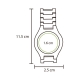 Reloj de pulso para dama japonés extensible metal