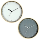Reloj de pared con arillo plástico tipo bambú