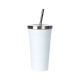 Vaso con popote y doble pared 500 ml de acero inoxidable Aínsa
