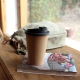 Vaso café de corcho con tapa antiderrame 350 ml