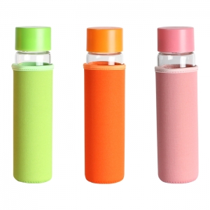 Cilindro Slim cristal 400 ml con funda de neopreno