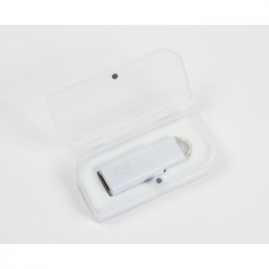 Memoria USB 8 Gb blanca sencilla retráctil de plástico